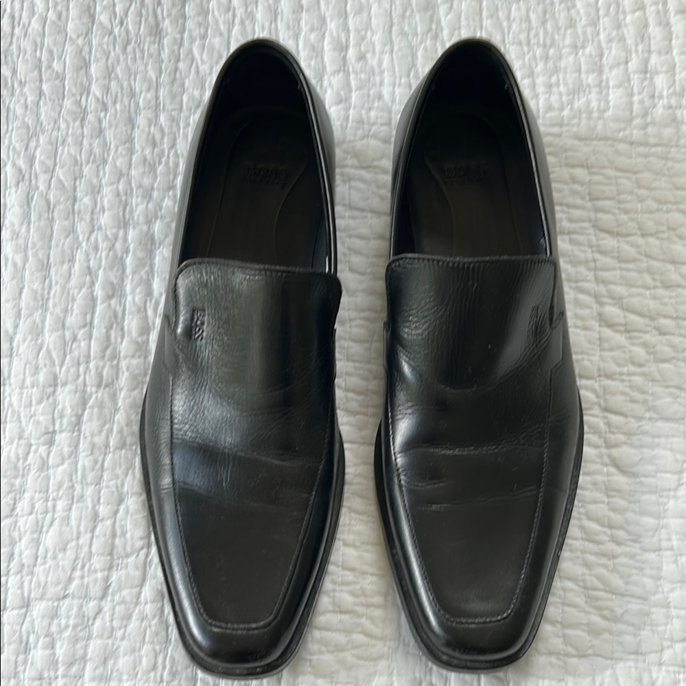 Hugo Boss Black Chesterfield Leather Slip-On Loafers 10.5